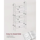 Industrial 65 Inch High Bookshelf With Steel Frame