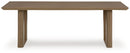 Serene Bay - Rectangular Dining Table With Umbrella Option - Dark Brown