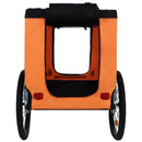 Large Folding Bike Trailer for Dogs – 120LB Capacity All-Terrain Pet Carrier, Durable Steel Frame for Cycling, Jogging, Camping & Outdoor Adventures, Black-Orange