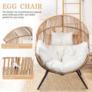 Cozy Outdoor Wicker Egg Chair with Soft Cushion