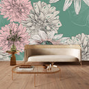 Green Floral Wallpaper