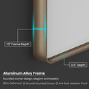 Bronze Bathroom Mirror 55x36 Inch Brushed Bronze Frame