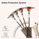Bronze 48000 BTU Patio Heater With Round Table And Wheels