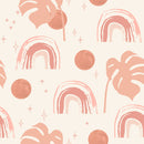 Pink Hand Drawn Rainbow Wallpaper