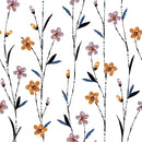 Little Flowers on White Background Wallpaper