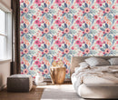 Modish Pink Shades of Flowers Wallpaper