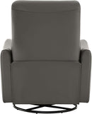 Power Recliner Chair USB Charging Charcoal Faux Leather