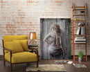 Sexy Woman 3D Wall Art Metal Cutout on Wood Canvas Hanging Decor Painting