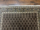 Persian Tabriz Rug 5x7, Black, Allover Pattern