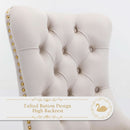 Velvet Dining Chairs Set Of 4 With Gold Plated Legs