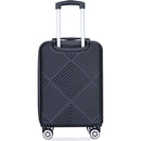 2Piece Luggage Sets ABS Lightweight Suitcase, Spinner Wheels, (20/14) BLACK