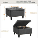 28 Inch Entryway Ottoman Bench Charcoal With Storage