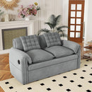 Light Grey Eighty Seven Inch Convertible Sleeper Sofa