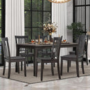 Wooden Windsor Dining Chairs Set Of 6 Dark Brown With Spindle Back
