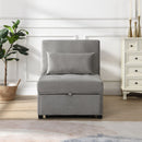 Folding Ottoman Sofa Bed - Gray