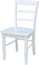 Madrid Ladderback Dining Chairs Set Of Two White Finish