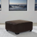 Ottoman Dark Brown Textured Stripe Statement Piece