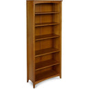 Shaker Style 6 Shelf Bookcase Solid Wood 72 Inch Tall