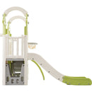 8-1 Toddler Climber and Slide Set,Kids Slide for Toddlers Age 1+, Kids Playground Climber Freestanding Slide Playset with Basketball Hoop, Play Combination for Babies,Indoor& Outdoor