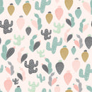 Fashionable Cacti Pattern Wallpaper Vogue