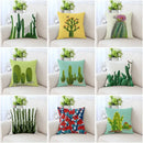 Cactus hand painting decorative pillowcase for living room sofa