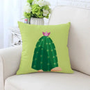 Cactus hand painting decorative pillowcase for living room sofa