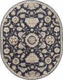Caesar CAE-1164 Black Floral Wool Rug