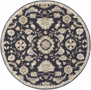 Caesar CAE-1164 Black Floral Wool Rug