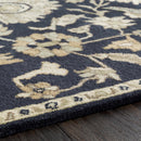 Caesar CAE-1164 Black Floral Wool Rug