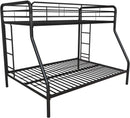 Dusty Metal Bunk Bed Frame Twin Over Full Black Finish