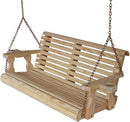 Amish Casual 4 Foot Unfinished Roll Back Porch Swing with Clearcoat