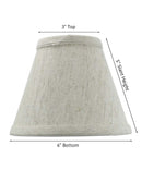 6"W x 5"H Set of 6 Textured Oatmeal Chandelier Lamp Shade