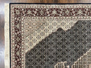 Sino Persian Rug 6x9, Herati Pattern, Vintage Handmade Hand Knotted Wool Oriental Carpet, Fine 6 x 9 Rug, Traditional Rug, Dark Blue Rug