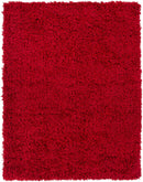 Siari Solid Red Shag Area Rug - Clearance