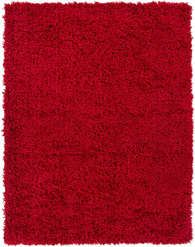 Siari Solid Red Shag Rug