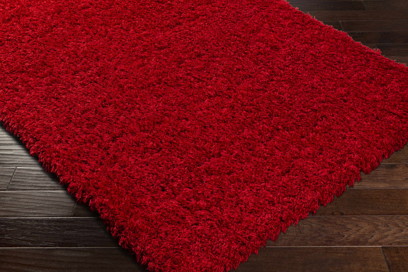 Siari Solid Red Shag Carpet