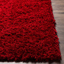Siari Solid Red Shag Area Rug - Clearance