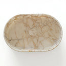 Calacatta Gold Marble Oval Vessel Sink with Matching Drain - 24"x16"x5" - Polished