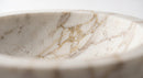 Calacatta Gold Marble Oval Vessel Sink with Matching Drain - 24"x16"x5" - Polished
