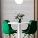 Calacatta T Honed Hexagon Marble Mosaics 10 3/8x12