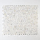 Calacatta T Honed Hexagon Marble Mosaics 10 3/8x12