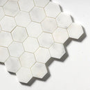 Calacatta T Honed Hexagon Marble Mosaics 10 3/8x12