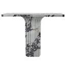 Calacatta Viola Marble Designer Console Polished (W)15" (L)40" (H)32" front view