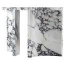 Calacatta Viola Marble Designer Arched Legs Console Polished (W)15" (L)40" (H)32" side view