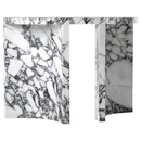 Calacatta Viola Marble Designer Arched Legs Console Polished (W)15" (L)40" (H)32" side view 2