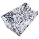 Calacatta Viola Marble Wall-mount Bathroom Sink with 10" Backsplash (W)20" (L)40" (H)6" angle view