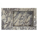 Calacatta Viola Marble Asymmetrical Wall-Mount Sink with Side Faucet Holes - 32"x16"x9" - Honed