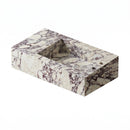 Calacatta Viola Marble Asymmetrical Wall-Mount Sink with Side Faucet Holes - 32"x16"x9" - Honed