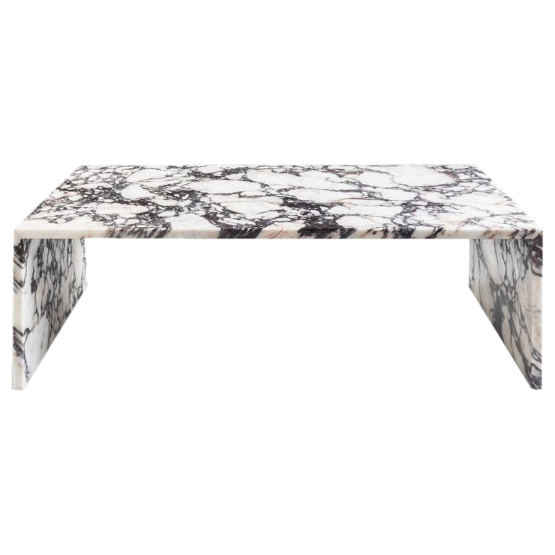 Calacatta Viola Marble Plain Design Coffee Table Polished (W)20" (L)36" (H)12" front view