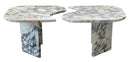 Calacatta Viola Marble Designer Coffee Table Polished Set of 2 front view